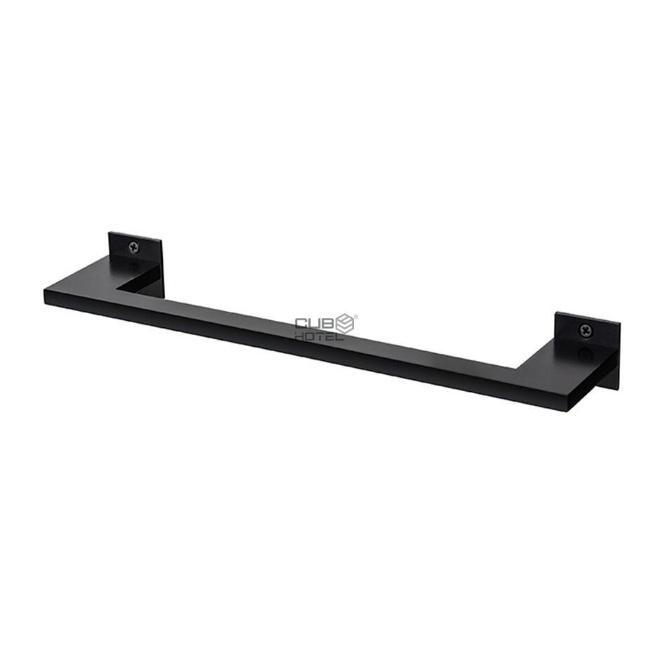 Toalheiro Slim Alumínio Preto 42,5cm
